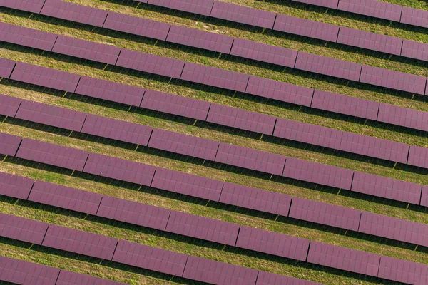 Vista aérea de la central solar — Foto de Stock