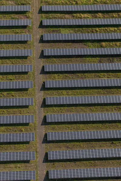 Vista aérea de la central solar — Foto de Stock