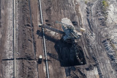 kömür madeninin havadan görünüşü