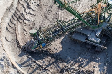 kömür madeninin havadan görünüşü