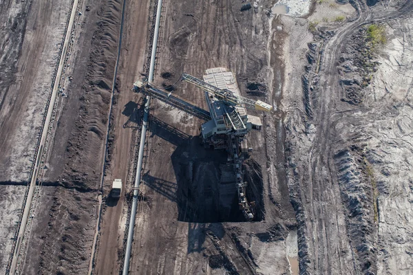 Aerial view of coal mine — Stock Photo, Image