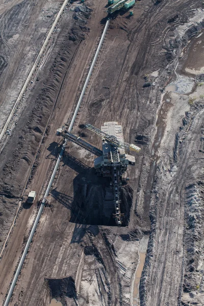 Vue aérienne de la mine de charbon — Photo