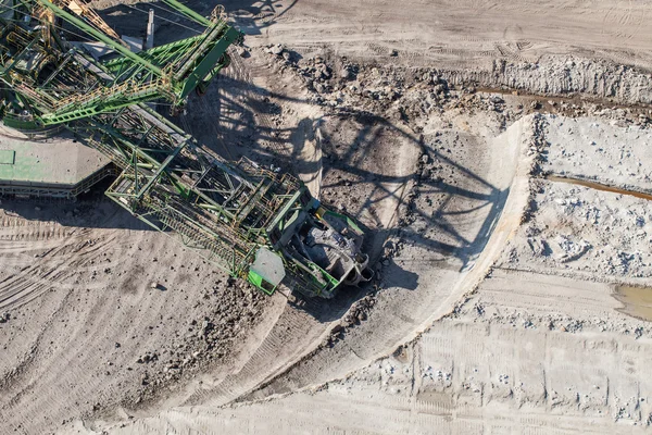 Aerial view of coal mine — Stock Photo, Image