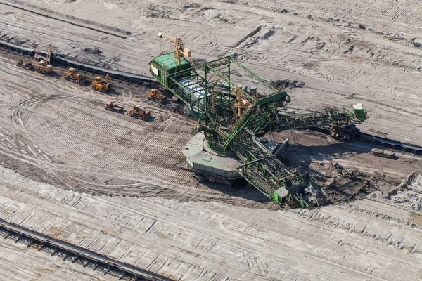 Aerial view of coal mine — Stock Photo, Image