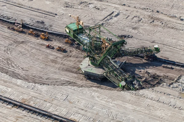 Vue aérienne de la mine de charbon — Photo