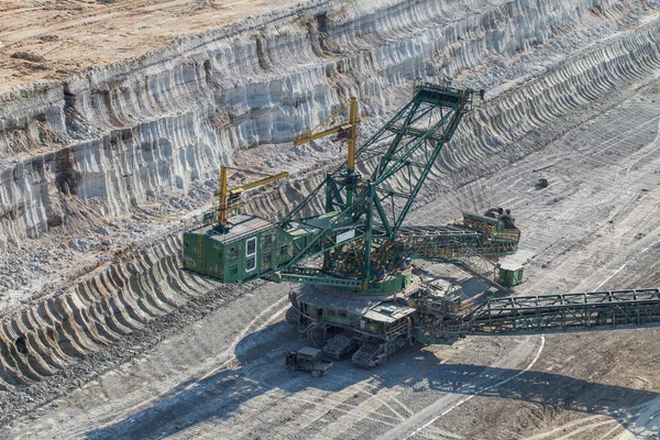 Aerial view of coal mine — Stock Photo, Image