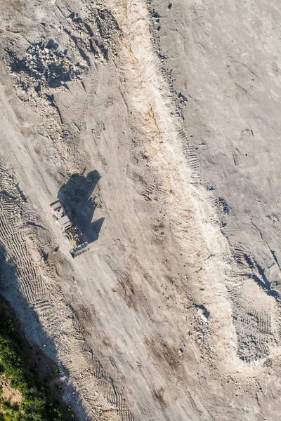 Aerial view of the working earth mover — Stock Photo, Image