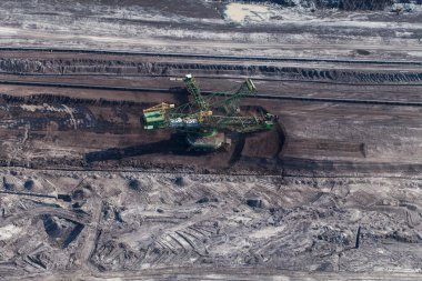 kömür madeninin havadan görünüşü