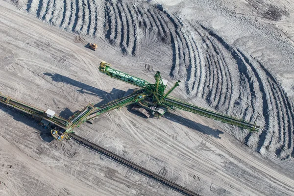 Vue aérienne de la mine de charbon — Photo