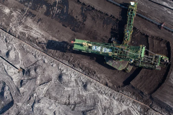 Aerial view of coal mine — Stock Photo, Image