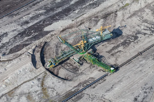 Aerial view of coal mine — Stock Photo, Image