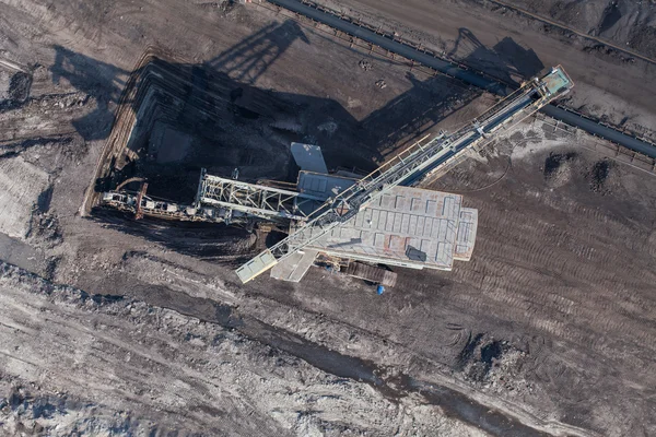 Vue aérienne de la mine de charbon — Photo