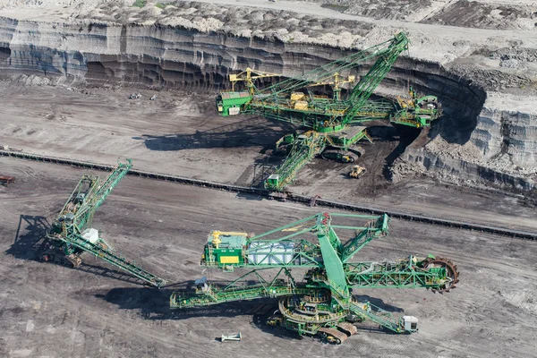 Aerial view of coal mine — Stock Photo, Image