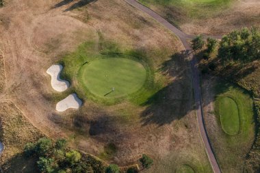 Golf alanının havadan görünümü