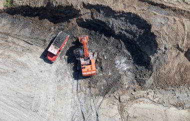 Dünya taşıyıcı ocağında havadan görünümü