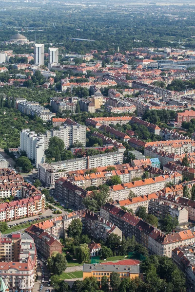 Vue aérienne de la ville de Wroclaw — Photo