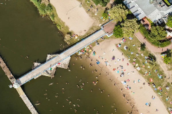 Vista aérea del lago de natación Wroclaw —  Fotos de Stock