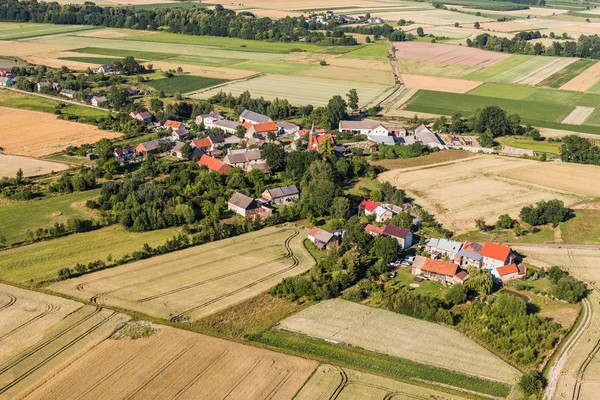 Вид з повітря на село — стокове фото