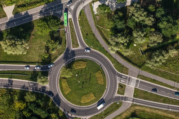 Flygfoto över rondellen — Stockfoto