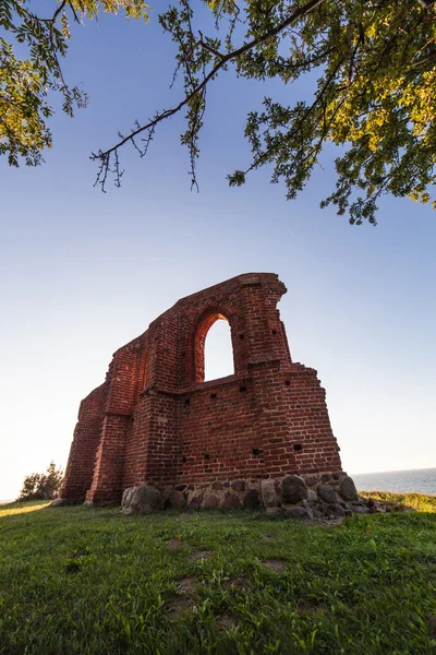 Trzesacz church ruins — Stock Photo, Image