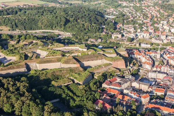 Aerial view of the  historic fortress in Klodzko city — Stock Photo, Image