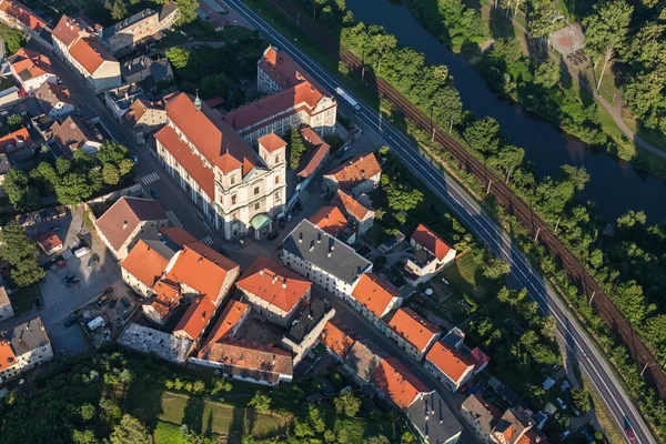 Luchtfoto van de Bardo plaats (town) in de buurt van Praha stad — Stockfoto