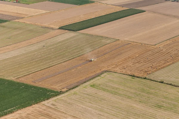 Kombinera arbetar på skörd fältet — Stockfoto