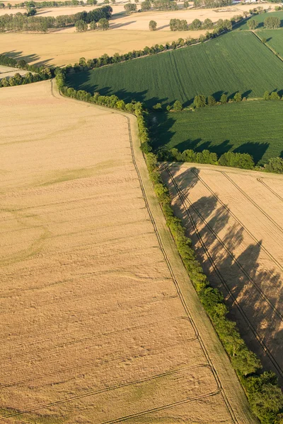 Vista aérea dos campos de colheita — Fotografia de Stock