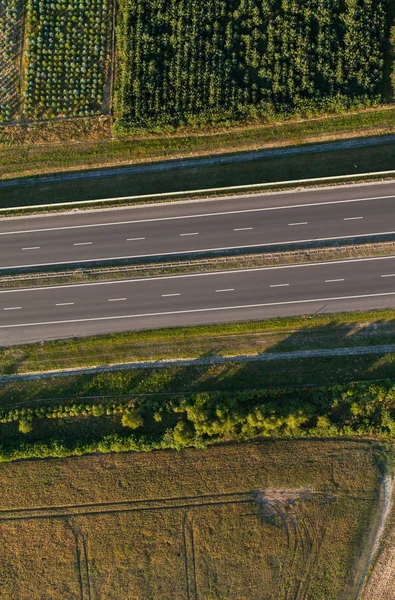 Luchtfoto van de snelweg — Stockfoto