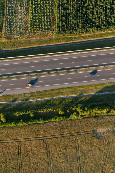 Vue aérienne de l'autoroute — Photo