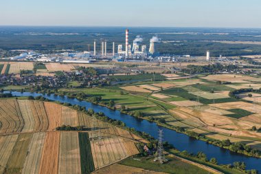 Güç istasyonu havadan görünümü