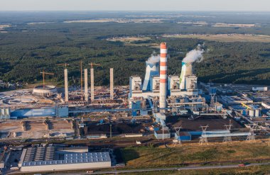 Güç istasyonu havadan görünümü