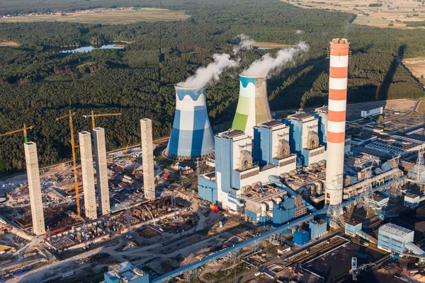 Vista aérea da central eléctrica — Fotografia de Stock