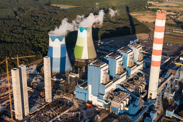 Vista aérea da central eléctrica — Fotografia de Stock