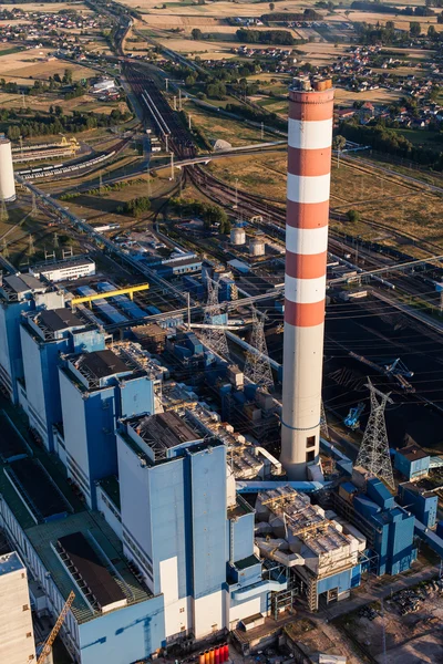 Vista aérea da central eléctrica — Fotografia de Stock