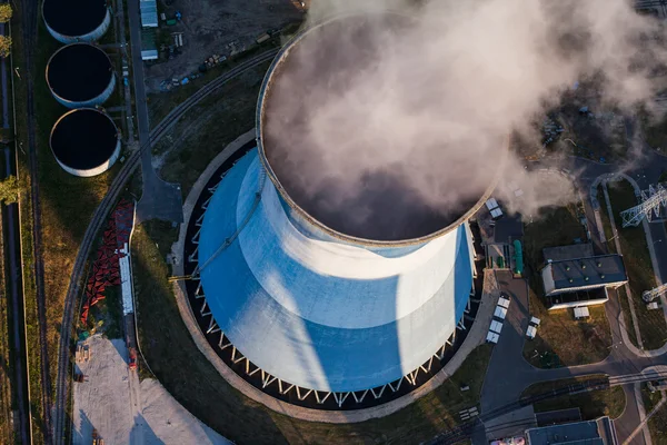 発電所の空中写真 — ストック写真