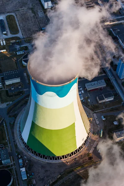 発電所の空中写真 — ストック写真