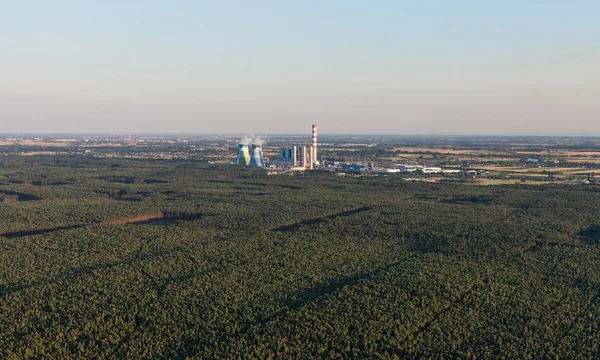 A légi felvétel a az erőmű — Stock Fotó
