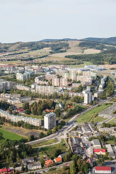 Vista aerea della città di Jelenia Gora — Foto Stock