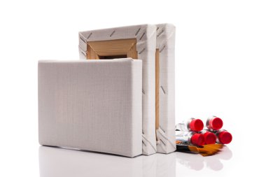 Resim tuval üzerinde beyaz izole