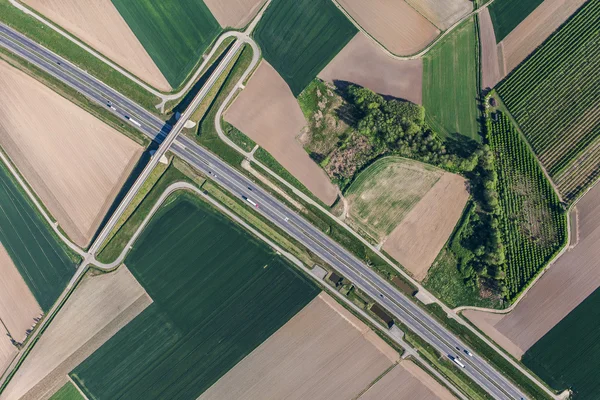 Letecký pohled na dálnici — Stock fotografie
