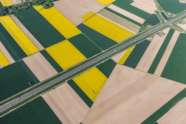 Aerial view of highway Stock Photo