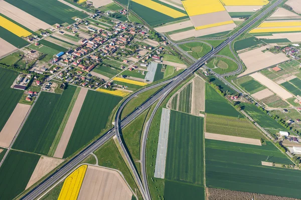 Aerial view of highway — Stock Photo, Image