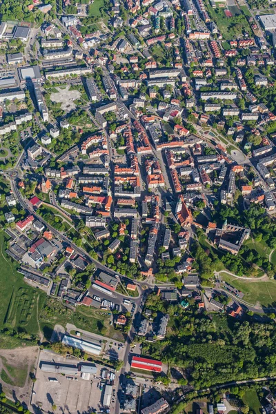 Vista aérea de la ciudad de Olesnica — Foto de Stock