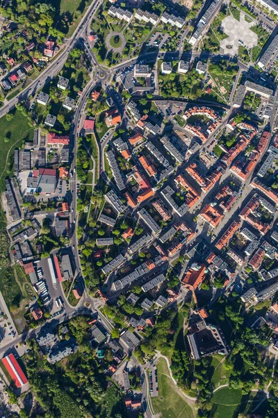 Pemandangan udara kota Olesnica — Stok Foto