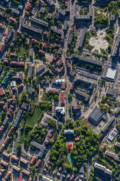 Aerial view of Olesnica city — Stock Photo, Image