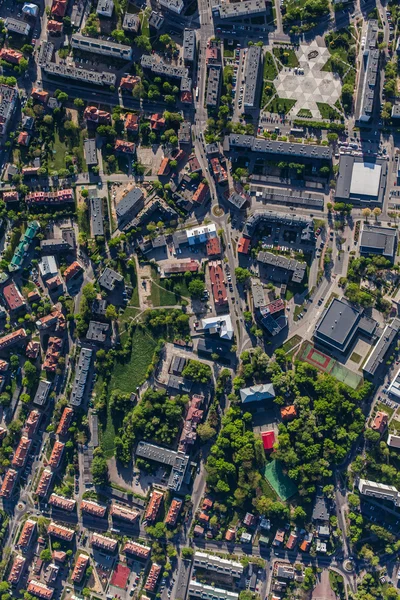 Вид с воздуха на город Олесница — стоковое фото