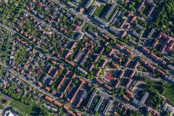 Vue aérienne de la ville d'Olesnica — Photo