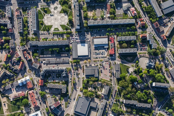 Vista aérea de la ciudad de Olesnica — Foto de Stock