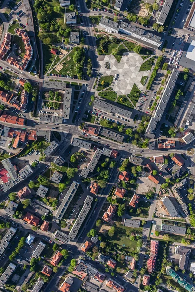 Vista aérea de la ciudad de Olesnica — Foto de Stock